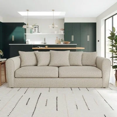 Dunelm Blake Basket Weave Texture 4 Seater Sofa