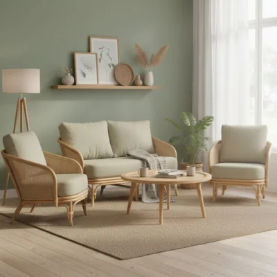 Dunelm Desser Royal Rattan 2 Seater Sofa & 2 Chairs Set