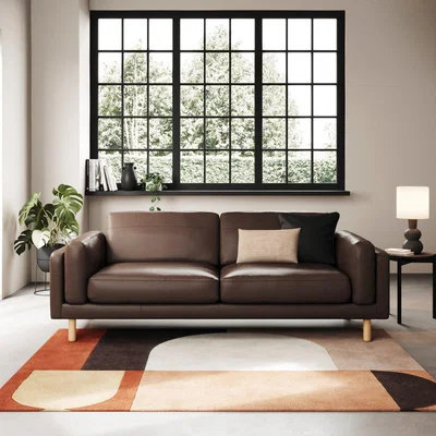 Dunelm Newton Classic Leather 4 Seater Sofa