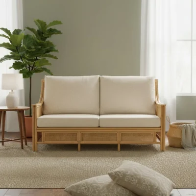 Dunelm Desser Chester Rattan 3 Seater Sofa