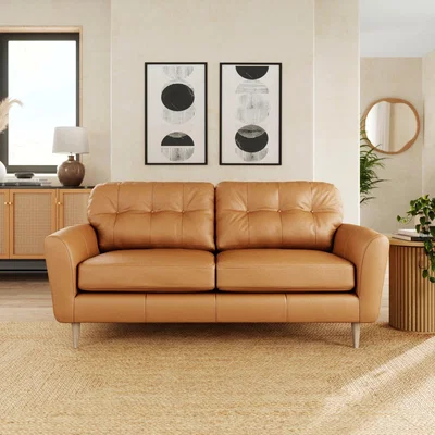 Dunelm Sven Vintage Leather 3 Seater Sofa