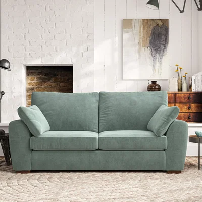 Dunelm Madison 3 Seater Sofa Luxury Velvet Lilypad