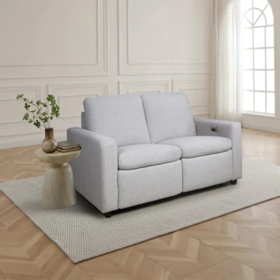 Dunelm Zaria Boxy Basketweave Power Recliner 2 Seater Sofa