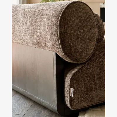 Danetti Sofia mocha fabric 2 seater sofa