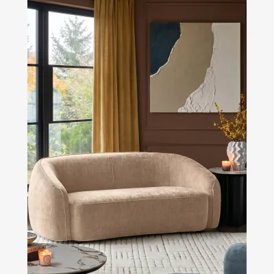 Danetti Zoey champagne fabric 2 seater sofa