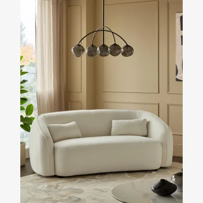 Danetti Zoey ivory boucle 2 seater sofa