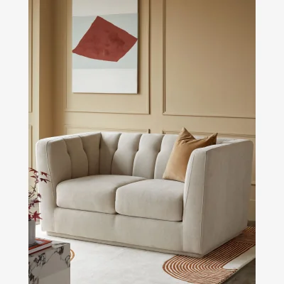 Danetti Valentina natural chenille 2 seater sofa