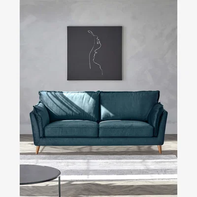 Danetti Otto Dark Blue Chenille 2 Seater Sofa