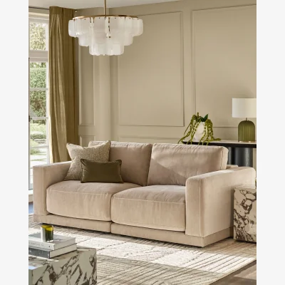 Danetti Eden champagne chenille 2 seater sofa