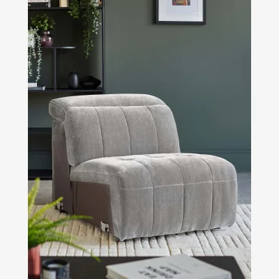 Danetti Skye light grey fabric single sofa module