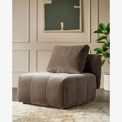 Danetti Lillian mocha fabric single sofa module