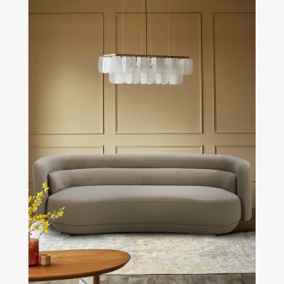 Danetti Henry mocha fabric 3 seater sofa