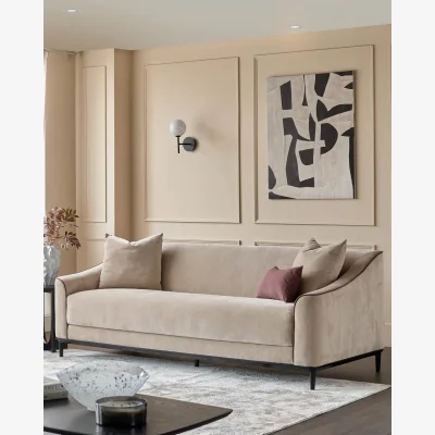 Danetti Julep champagne fabric 3 seater sofa