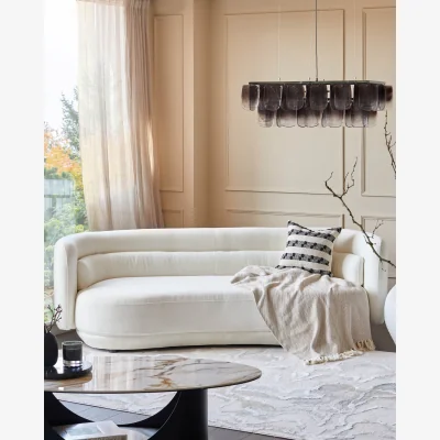 Danetti Henry Ivory Boucle 3 Seater Sofa