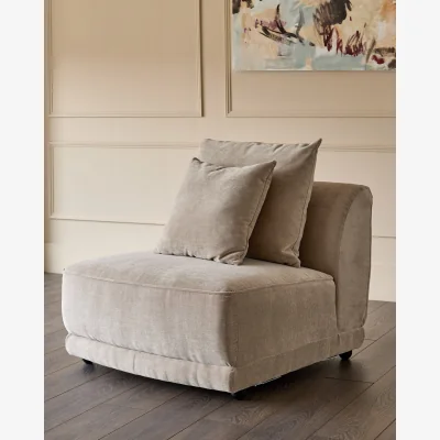 Danetti Caspian mink chenille single sofa module