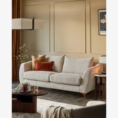 Danetti Genevieve natural chunky weave 2 seater sofa