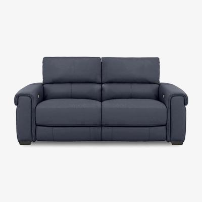Furniture Village Nixon BV Leather 3 Seater Power Recliner Sofa - BV Ocean Blue