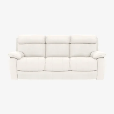 Furniture Village Moreno 3 Seater BV Leather Sofa - BV Star White