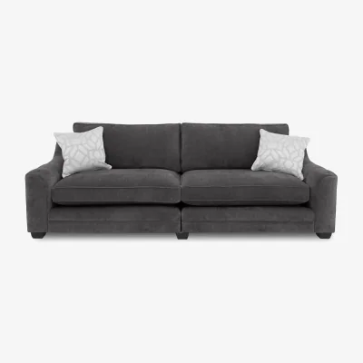 Furniture Village Regency 4 Seater Split Frame Sofa - Aston Steel