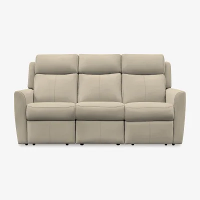 Furniture Village G Plan - Wren 3 Seater Leather Sofa with Power Recliner - Oxford Mushroom