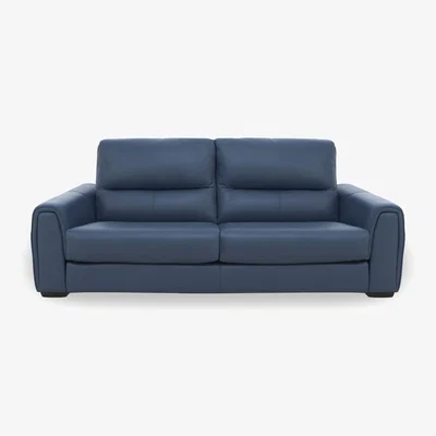 Furniture Village Flex NC Leather 3 Seater Sofa - NC Ocean Blue