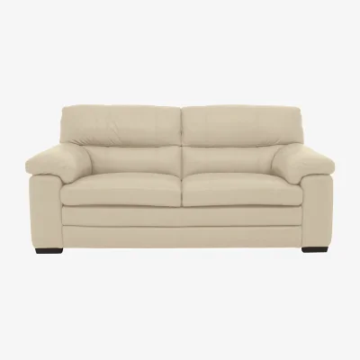 Furniture Village World of Leather - Cozee 2 Seater Pure Premium BV Leather Sofa - BV Bisque