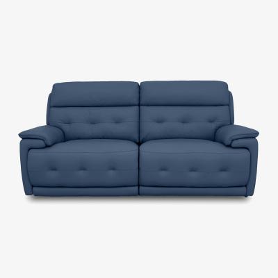 Furniture Village Brescia Leather 3 Seater Sofa - Carribean Sea