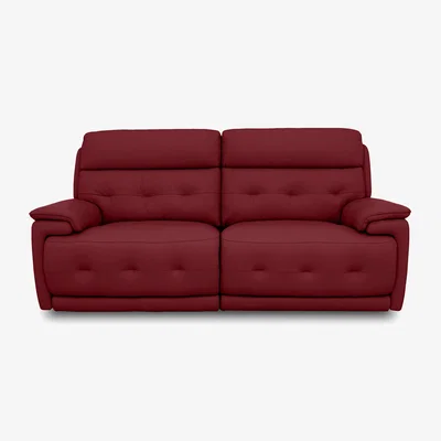 Furniture Village Brescia BV Leather 3 Seater Sofa - Pure Red