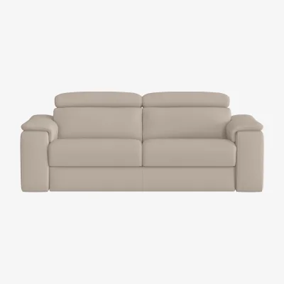 Furniture Village Nicoletti - Davide 3 Seater Leather Sofa - Botera Crema