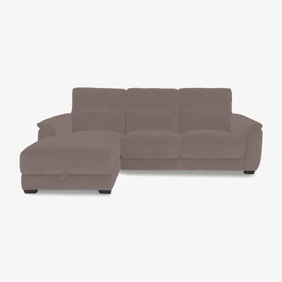 Furniture Village Saffron Fabric 3 Seater Sofa with Storage Left Hand Facing Chaise End