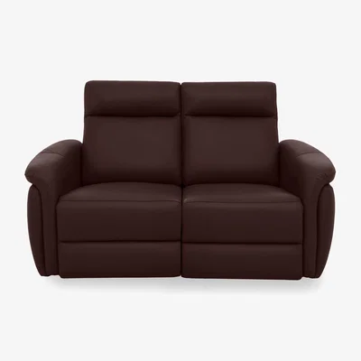 Furniture Village Dublin Leather 2 Seater Sofa - Burgundy
