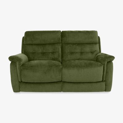 Furniture Village Springer Fabric 2 Seater Sofa with Power Recliner - Olive Green
