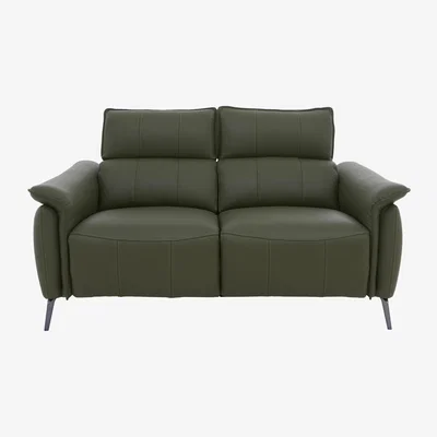 Furniture Village Jude 2 Seater Leather Sofa - Oslo Pine
