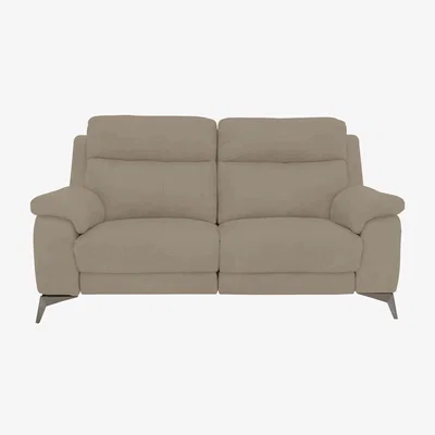 Furniture Village Missouri 2 Seater Fabric Power Recliner Sofa - Light Khaki