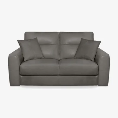 Furniture Village World of Leather - Nest NC Leather 2 Seater Sofa - Charcoal Grey