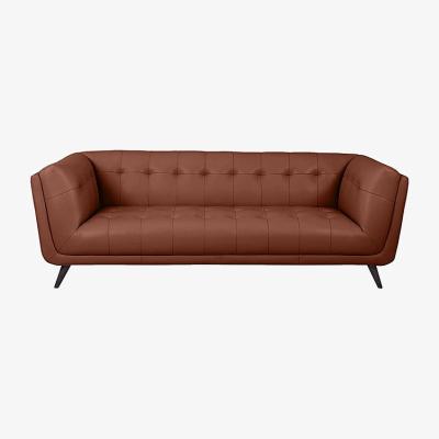 Furniture Village Rene 3 Seater Leather Sofa - Montana Butterscotch
