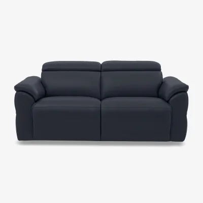 Furniture Village Dolomite 3 Seater Leather Sofa - Montana Navy