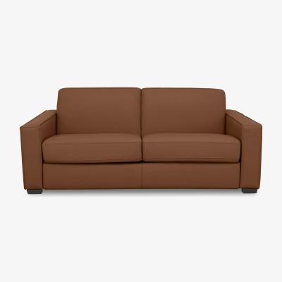 Furniture Village Parma 3 Seater Leather Sofa - Warm Brown