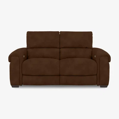 Furniture Village Nixon Fabric 2 Seater Sofa with Power Recliner - R06 Caramel