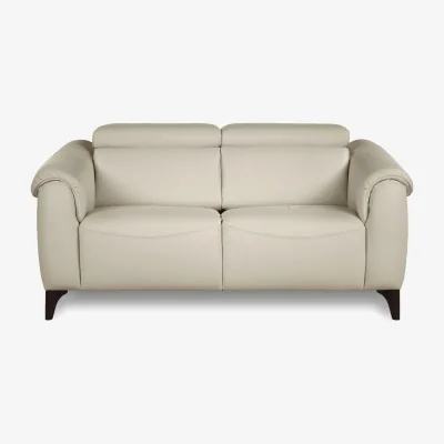 Furniture Village Nicoletti - Nicole 2 Seater Leather Recliner Sofa with Headrests and Power Lumbar