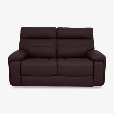 Furniture Village Cinemax Leather 2 Seater Sofa - Burgundy
