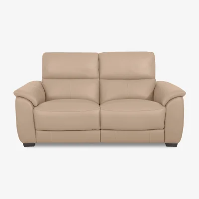 Furniture Village World of Leather - Saffron BV Leather 2 Seater Sofa with Power Recliner - BV Pebble
