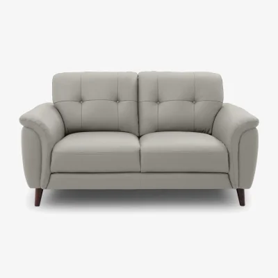 Furniture Village Chantilly 2 Seater Leather Sofa - Lead Grey