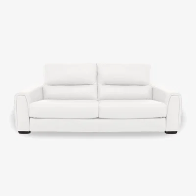 Furniture Village Flex NC Leather 3 Seater Sofa Bed - NC Star White