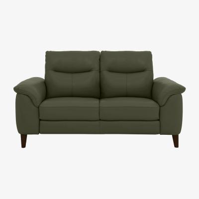 Furniture Village Morgan 2 Seater Leather Sofa - Oslo Pine