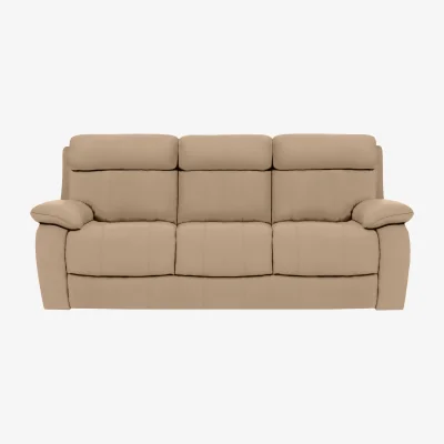 Furniture Village World of Leather - Moreno 3 Seater Leather Sofa - Nude