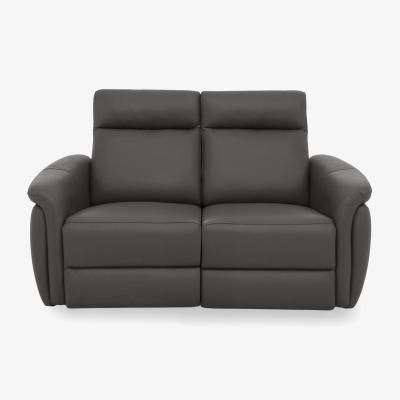 Furniture Village Dublin Leather 2 Seater Sofa - Grey