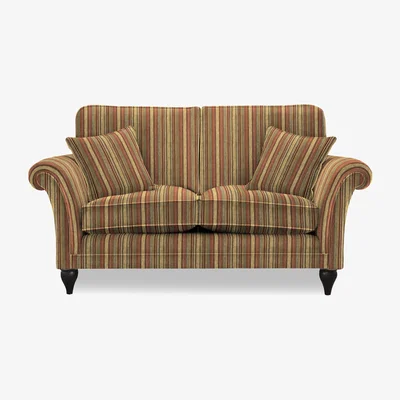 Furniture Village Parker Knoll - Plaza 2 Seater Classic Back Sofa - Baslow Stripe Gold