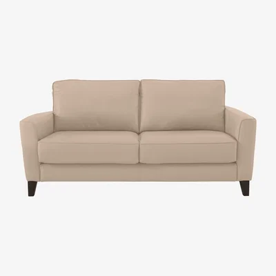 Furniture Village World of Leather - Brondby 2 Seater BV Leather Sofa - BV Pebble