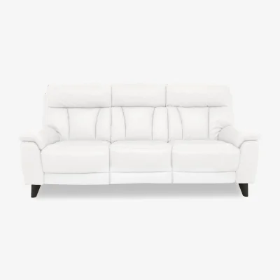 Furniture Village World of Leather - Dreamer 3 Seater Leather Sofa - BV Star White